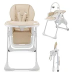 SCAUN DE MASA KINDERKRAFT TUMMIE, PLIABIL, BEIGE - imagine 7