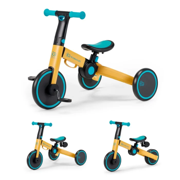 BICICLETA DE ECHILIBRU / TRICICLETA KINDERKRAFT 4TRIKE, PRIMROSE YELLOW - imagine 7