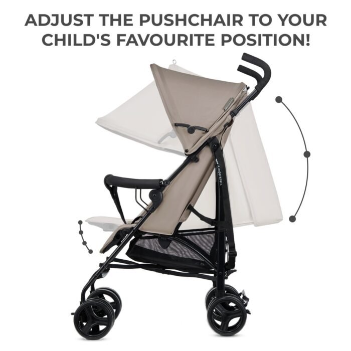 CARUCIOR SPORT KINDERKRAFT TIK, TIP UMBRELA,  STONE BEIGE - imagine 5