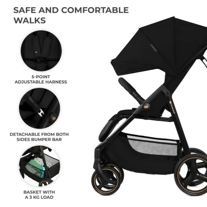 CARUCIOR SPORT KINDERKRAFT TRIG3 ONYX BLACK - imagine 7