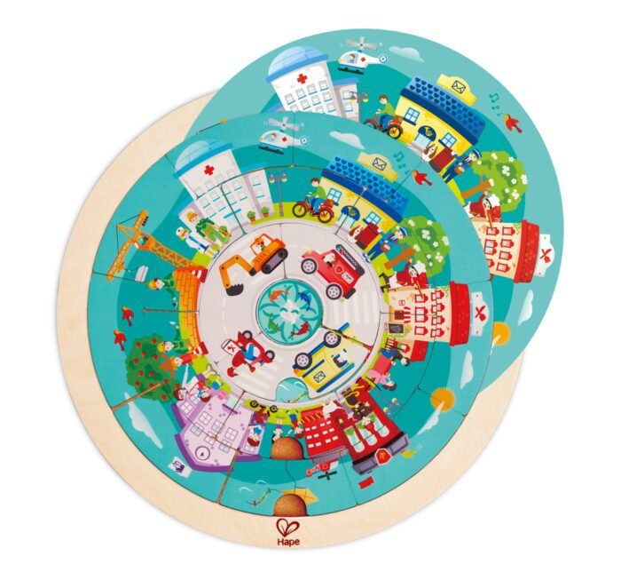 HAPE PUZZLE ROTUND CU 2 FETE - imagine 3