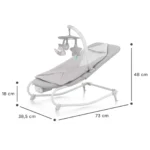 SEZLONG 3 IN 1, KINDERKRAFT FELIO 2, STONE GREY - imagine 8