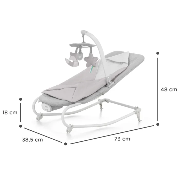 SEZLONG 3 IN 1, KINDERKRAFT FELIO 2, STONE GREY - imagine 8
