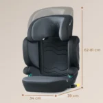 SCAUN AUTO KINDERKRAFT XPAND 2 I-SIZE 100-150 CM, GRAPHITE BLACK - imagine 8