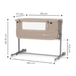 PATUT CO-SLEEPER KINDERKRAFT NESTE GROW, BEJ - imagine 4