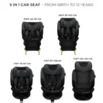 SCAUN AUTO KINDERKRAFT I-FIX, I-SIZE 40-150 CM, GRAPHITE BLACK - imagine 9