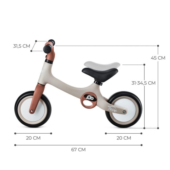 BICICLETA DE ECHILIBRU KINDERKRAFT TOVE, DESERT BEIGE - imagine 4