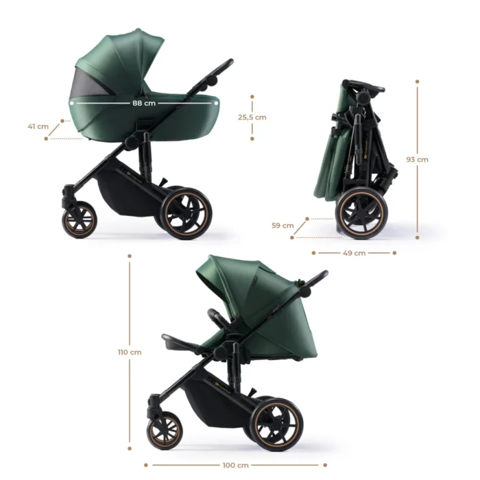 CARUCIOR 3 IN 1 KINDERKRAFT PRIME 2 3IN1 MINK PRO GREEN - imagine 8