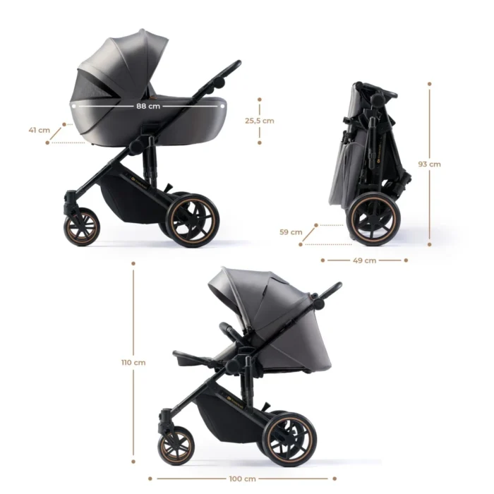 CARUCIOR 3 IN 1 KINDERKRAFT PRIME 2 3IN1 MINK PRO GREY - imagine 8