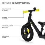 BICICLETA DE ECHILIBRU KINDERKRAFT GOSWIFT, BLACK - imagine 9