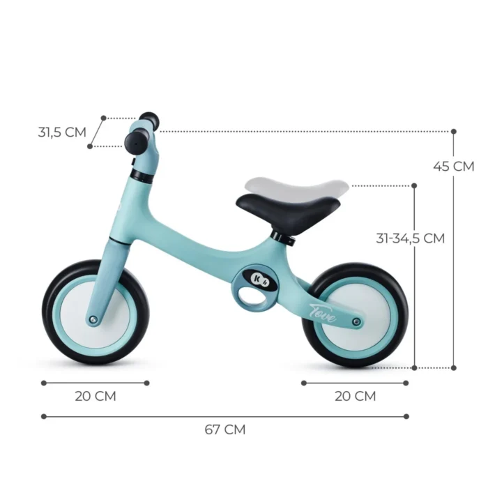BICICLETA DE ECHILIBRU KINDERKRAFT TOVE, SUMMER MINT - imagine 8
