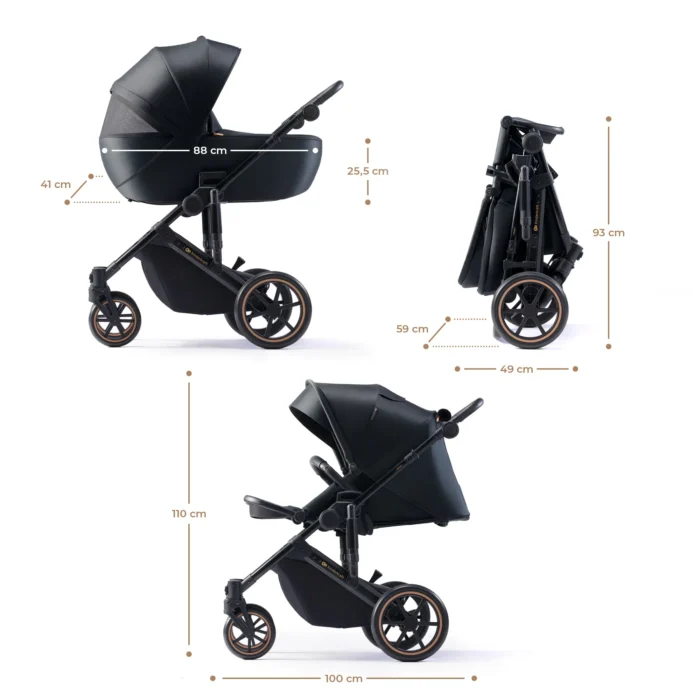 CARUCIOR 2 IN 1 KINDERKRAFT PRIME 2, VENEZIAN BLACK - imagine 10