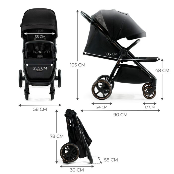 CARUCIOR SPORT, ULTRA COMPACT, KINDERKRAFT MITZY, 0-22 KG, BLACK INK - imagine 5