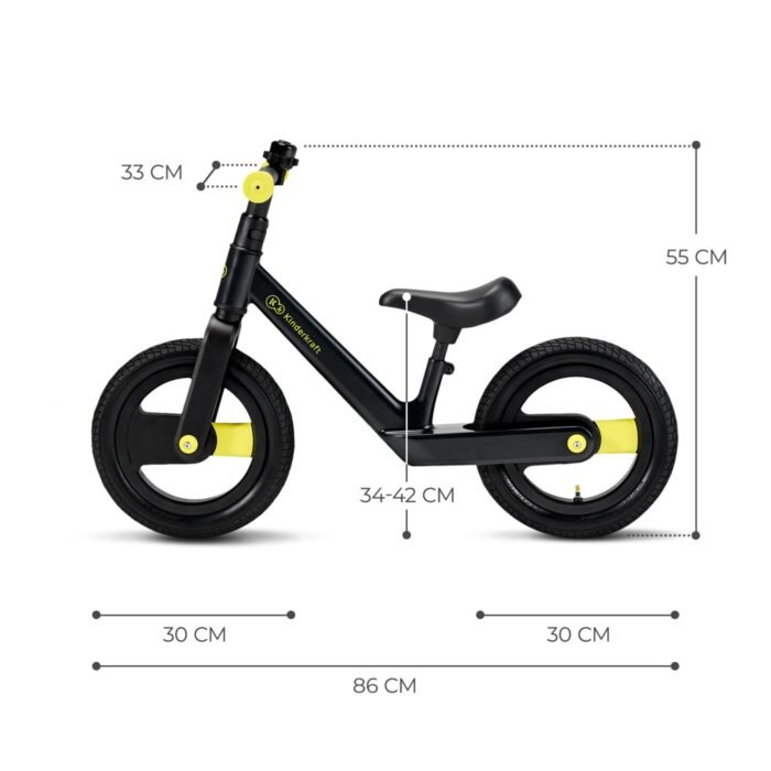 BICICLETA DE ECHILIBRU KINDERKRAFT GOSWIFT, BLACK - imagine 5