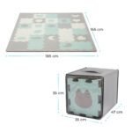 COVORAS DE JOACA KINDERKRAFT LUNO SHAPES, PUZZLE 3D, SPUMA, MINT - imagine 5
