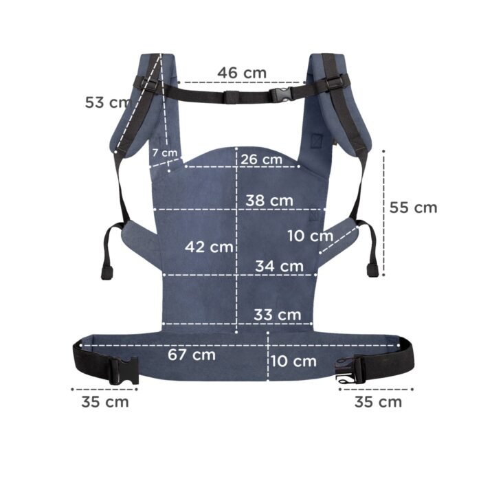 MARSUPIU ERGONOMIC KINDERKRAFT NINO, PANA LA 20 KG, CONFETTI DENIM - imagine 5