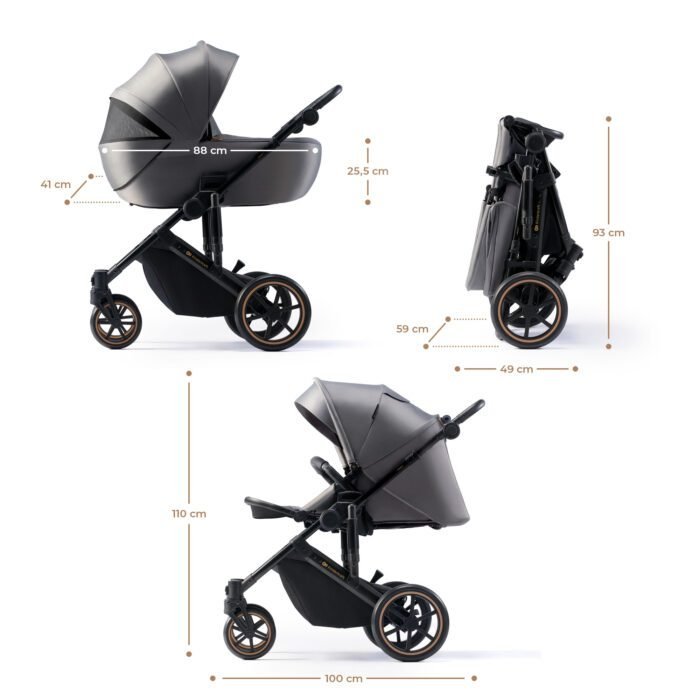 6 CARUCIOR 2 IN 1 KINDERKRAFT PRIME 2, SHADOW GREY - imagine 5