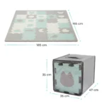 COVORAS DE JOACA KINDERKRAFT LUNO SHAPES, PUZZLE 3D, SPUMA, MINT - imagine 10