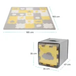 COVORAS DE JOACA KINDERKRAFT LUNO SHAPES, PUZZLE 3D, SPUMA, YELLOW - imagine 10