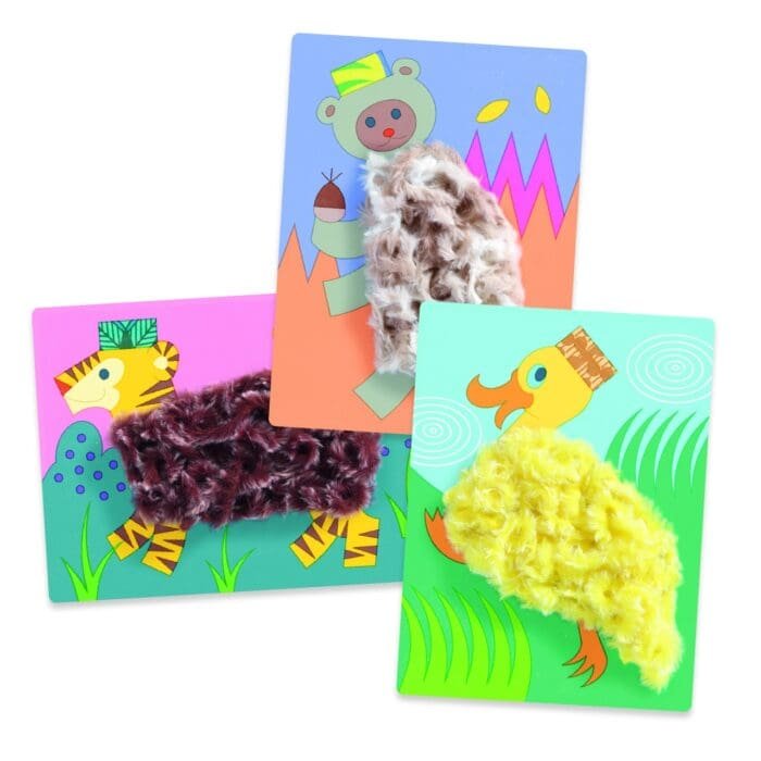 Atelier creativ Animalute cu caciulite, Djeco - imagine 2