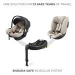 SCOICA AUTO KINDERKRAFT I-LITE CU BAZA ENDURA SAFE FX BEIGE - imagine 2