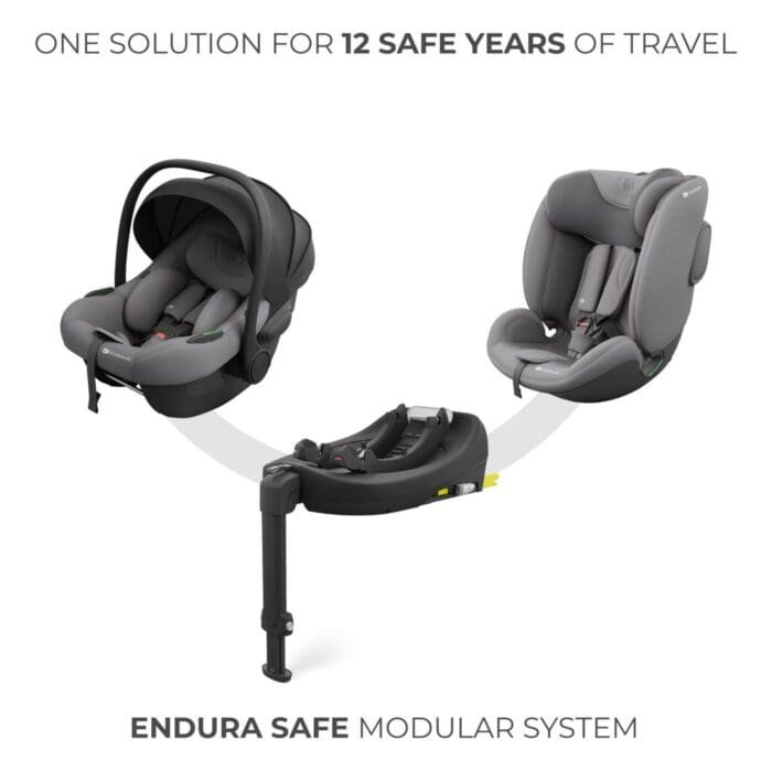 SCOICA AUTO KINDERKRAFT I-LITE CU BAZA ISOFIX ENDURA SAFE FX, GRAY - imagine 2