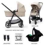 CARUCIOR KINDERKRAFT NEWLY, 3 IN 1, BEJ - imagine 2