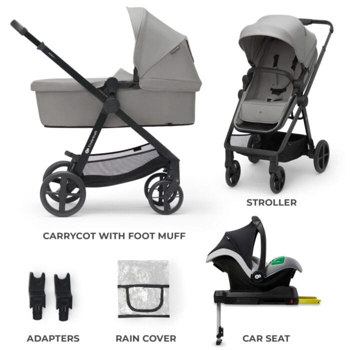 CARUCIOR KINDERKRAFT NEWLY, 4 IN 1, MOONLIGHT GREY - imagine 3