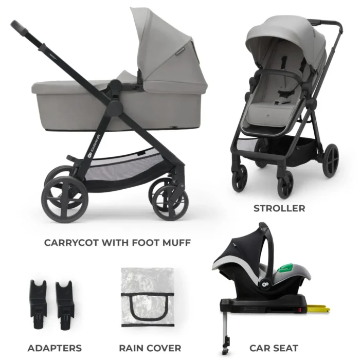 CARUCIOR KINDERKRAFT NEWLY, 4 IN 1, MOONLIGHT GREY - imagine 8