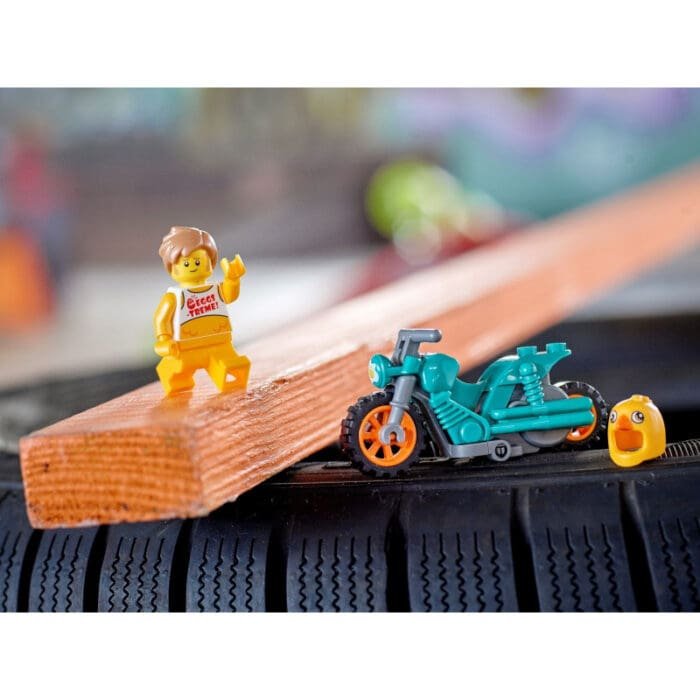 LEGO CITY MOTOCICLETA DE CASCADORII CU GAINA 60310 - imagine 5