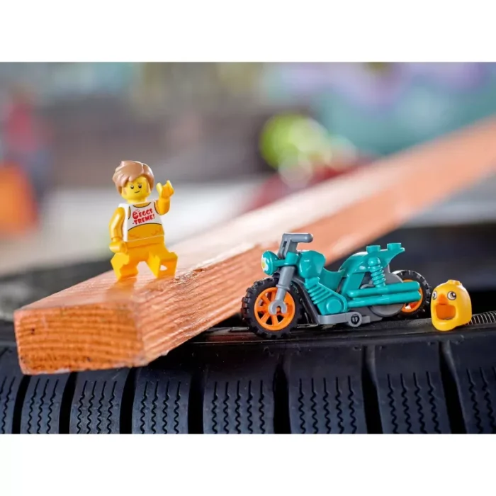 LEGO CITY MOTOCICLETA DE CASCADORII CU GAINA 60310 - imagine 11