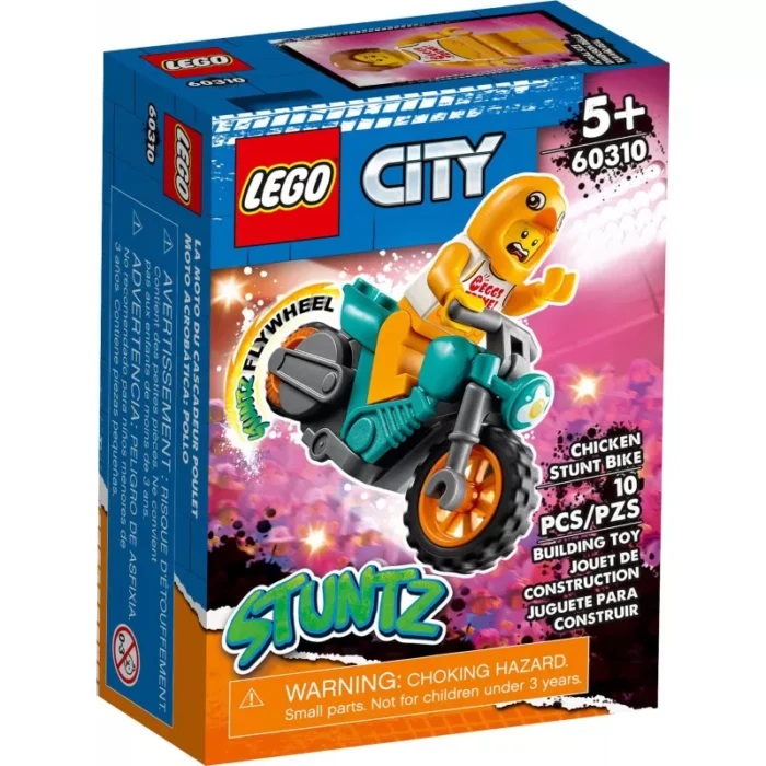 LEGO CITY MOTOCICLETA DE CASCADORII CU GAINA 60310 - imagine 12