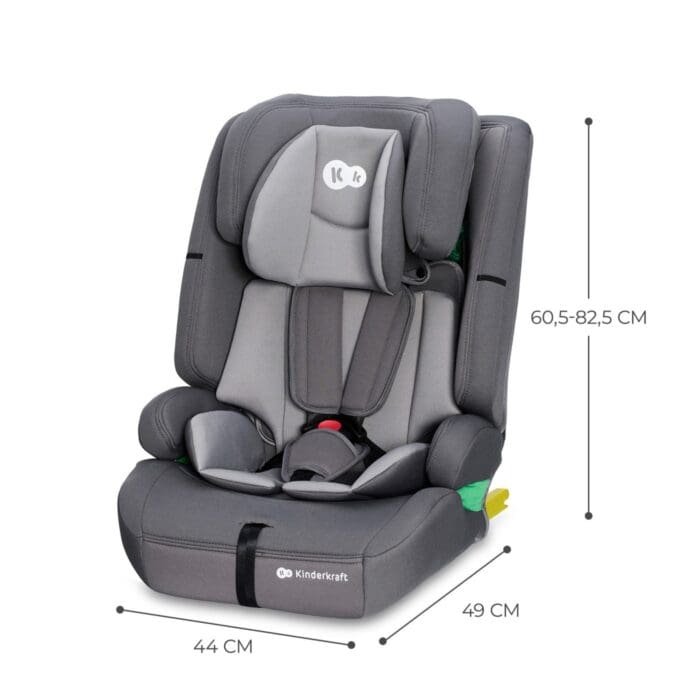 SCAUN AUTO I-SIZE, 76-150 CM, KINDERKRAFT SAFETY FIX 2, GREY - imagine 5