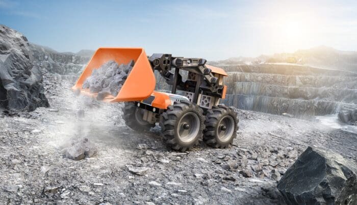 Kit STEM Incarcator frontal de asamblat si manevrat, Fischertechnik - imagine 2