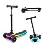 TROTINETA CU LUMINI KINDERKRAFT RAKET, BLACK - imagine 6