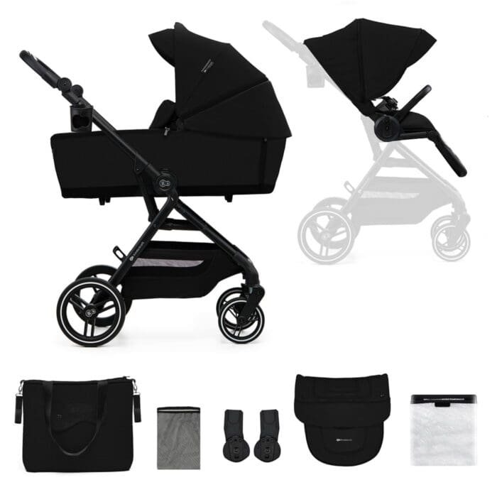 CARUCIOR KINDERKRAFT YOXI 2IN1, PURE BLACK - imagine 2