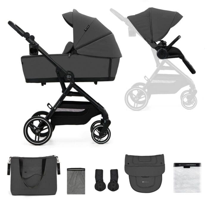 CARUCIOR KINDERKRAFT YOXI 2IN1, MOONLIGHT GREY - imagine 2