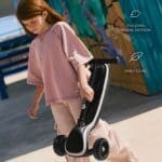 TROTINETA CU LUMINI KINDERKRAFT RAKET, BLACK - imagine 3