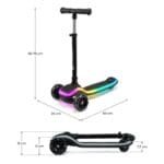 TROTINETA CU LUMINI KINDERKRAFT RAKET, BLACK - imagine 5