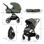 KINDERKRAFT MULTIFUNCTIONAL STROLLER YOXI 2IN1 MYSTIC GREEN - imagine 4