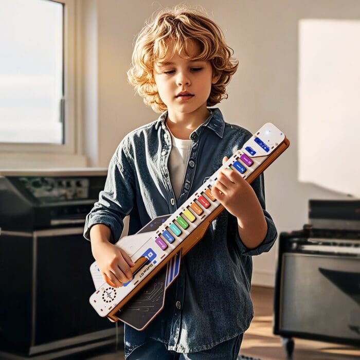 Joc STEM DIY Chitara Electrica Interactiva, TopBright - imagine 3