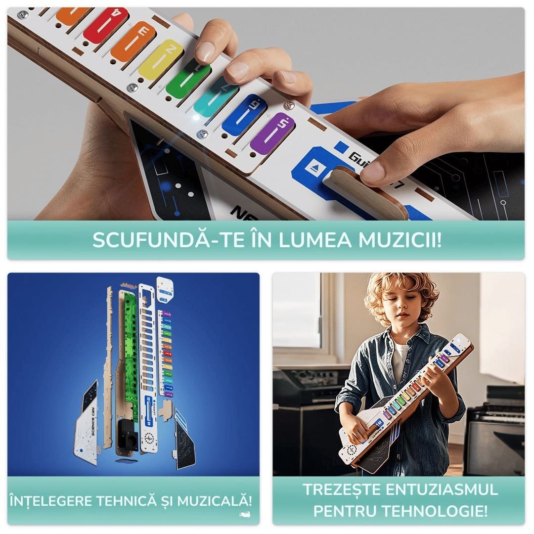 joc-stem-diy-chitara-electrica-interactiva-topbright100014217 Joc STEM DIY Chitara Electrica Interactiva, TopBright - imagine 1