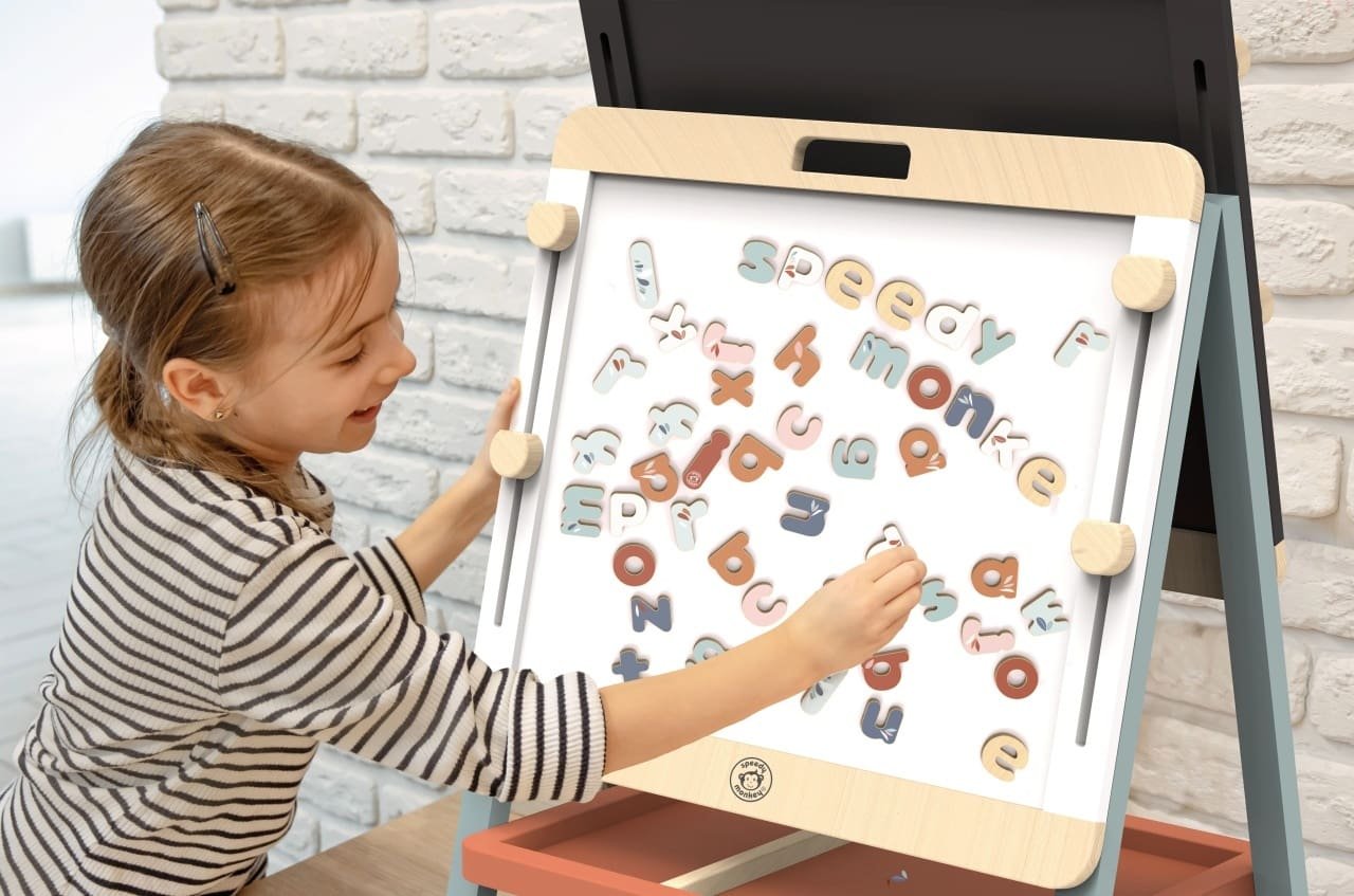 litere-magnetice-din-lemn-speedy-monkey21818 Litere magnetice din lemn, Speedy Monkey - imagine 1