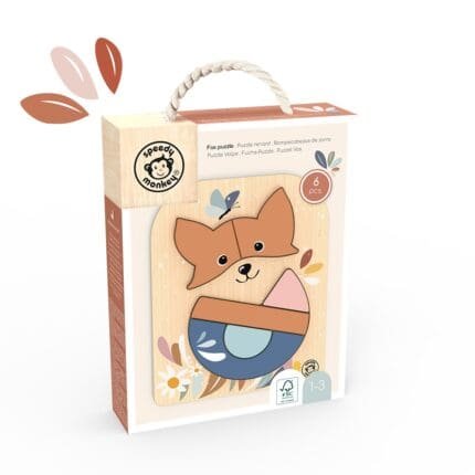 Puzzle din lemn Vulpita, Speedy Monkey