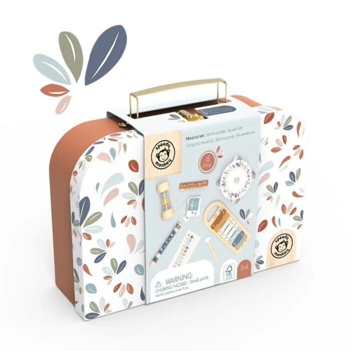 Set 5 instrumente muzicale in valiza, Speedy Monkey - imagine 2