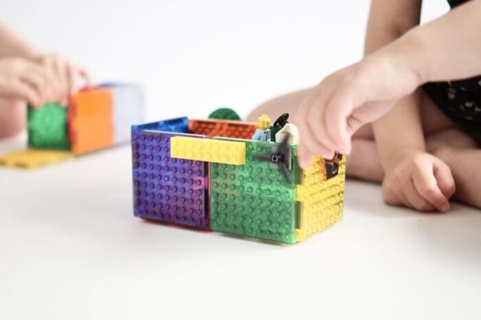 Set magnetic de construit Brick Tiles 16 piese, Cleverclixx - imagine 3