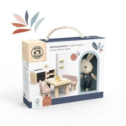 Set mobilier bucatarie pentru casa de papusi, Speedy Monkey