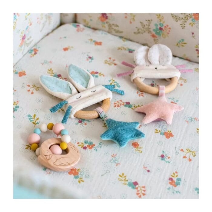 Zornaitoare cu inel de lemn Soricel , Moulin Roty - imagine 2