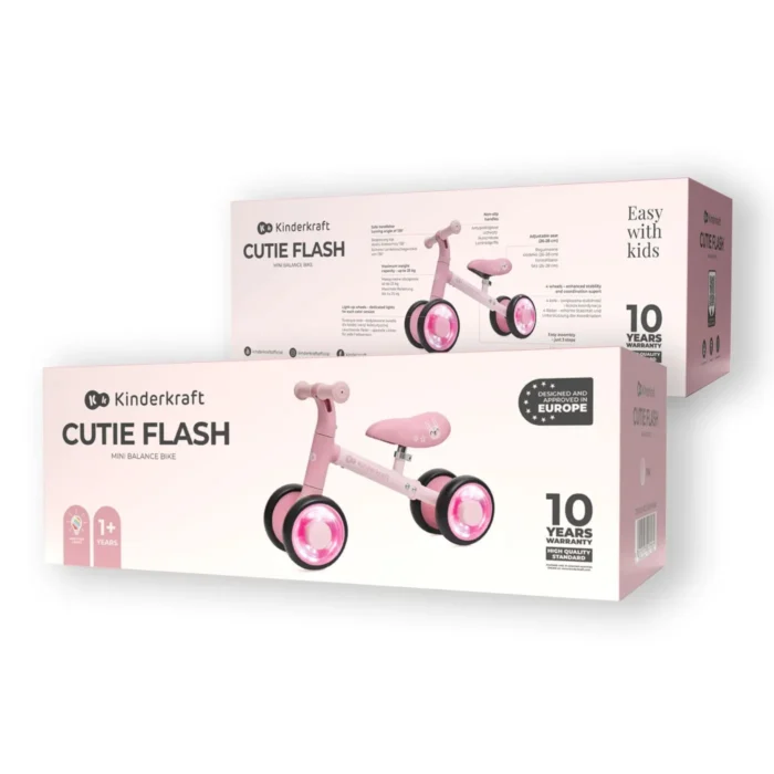 BICICLETA ECHILIBRU CUTIE FLASH, PINK - imagine 6