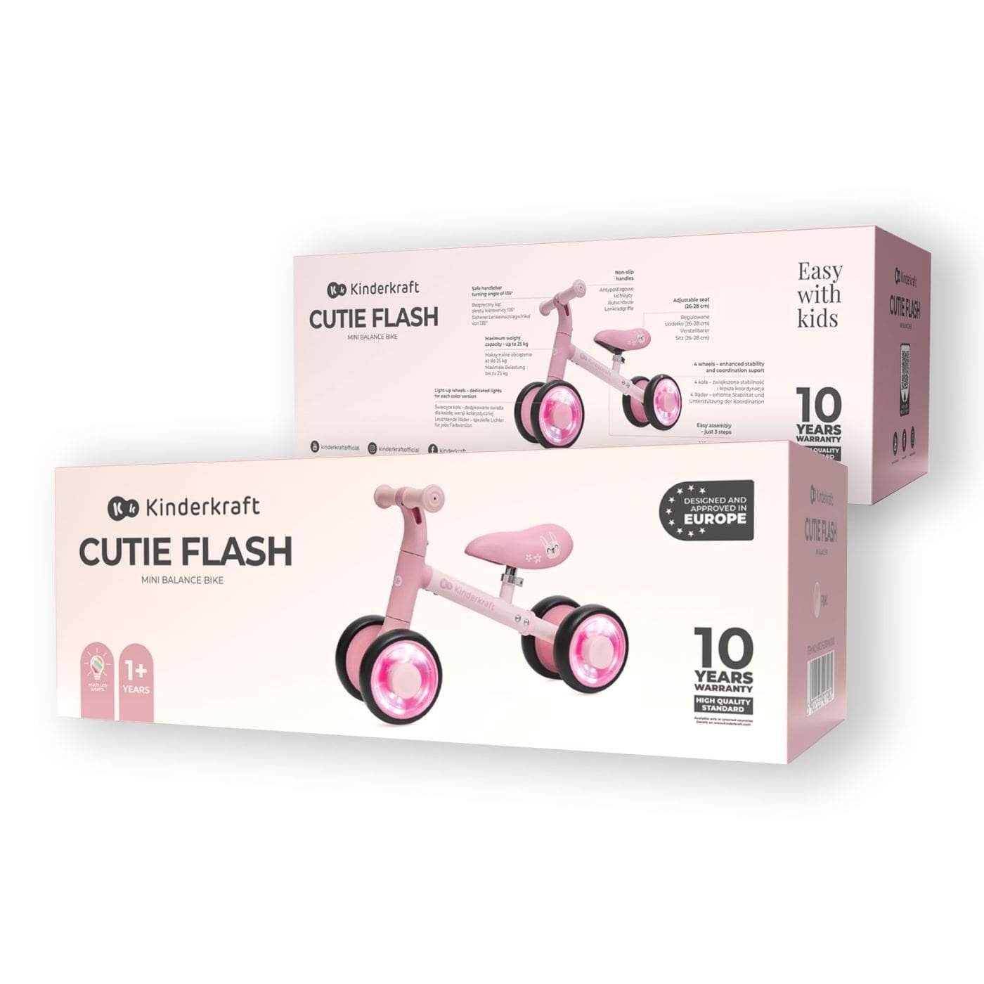 1 BICICLETA ECHILIBRU CUTIE FLASH, PINK - imagine 1